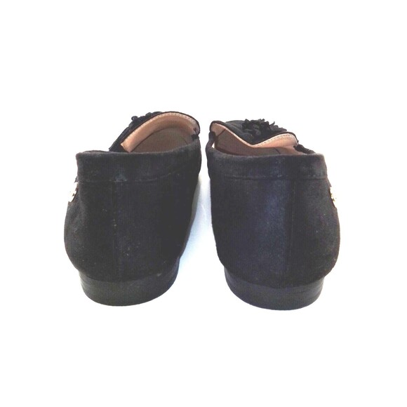 Tahari Girl Alessia Women's Tassel Black Suede Loafers Size 9 - Picture 5 of 7